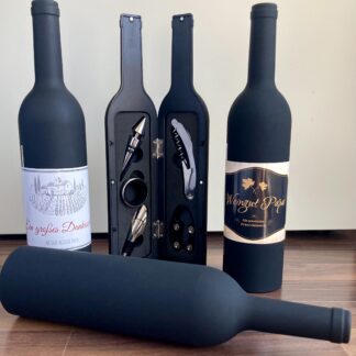 Weinset - Sommelier - Korkenzieher, Flaschenöffner... verpackt in Form einer Weinflasche