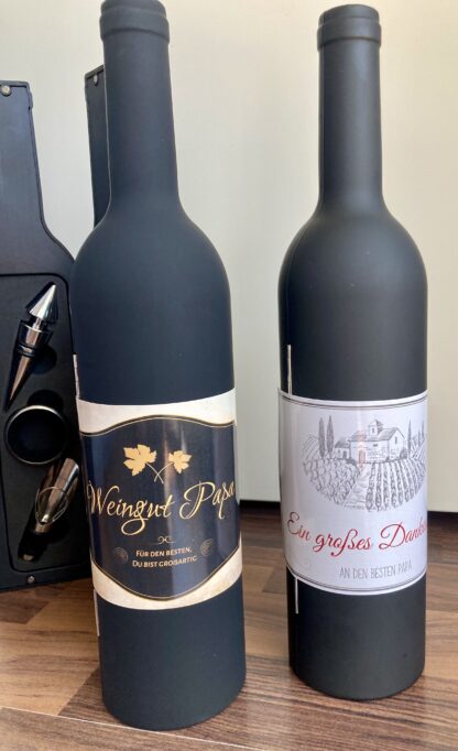 Weinset - Sommelier - Korkenzieher, Flaschenöffner... verpackt in Form einer Weinflasche – Bild 10