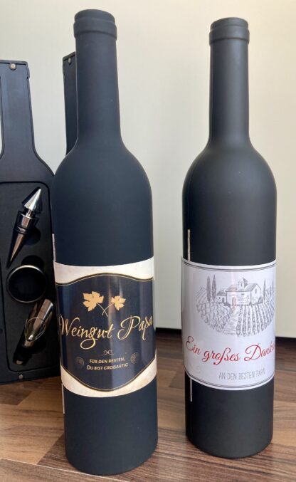 Weinset - Sommelier - Korkenzieher, Flaschenöffner... verpackt in Form einer Weinflasche – Bild 9