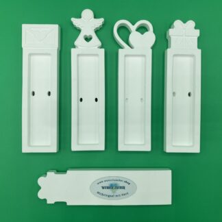 4 Figuren für Geldgeschenke/Schokolade/Gutschein - Brief,Engel,Herz,Geschenk -