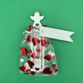 Geschenkset - Engel mit Kinderschokolade und kleiner Herz Tasche