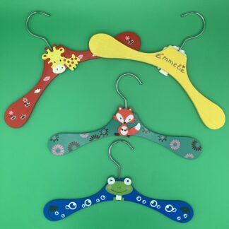 Kinder Kleiderb&uuml;gel Giraffe, Fuchs, Frosch - personalisiert m&ouml;glich