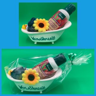 Wellness-Geschenkset „Verwöhnzeit“ – Kleine Auszeit im Miniatur-Badewannen Design