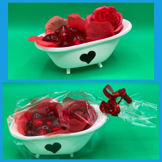 Wellness-Geschenkset „Herz“ – Kleine Auszeit im Miniatur-Badewannen Design